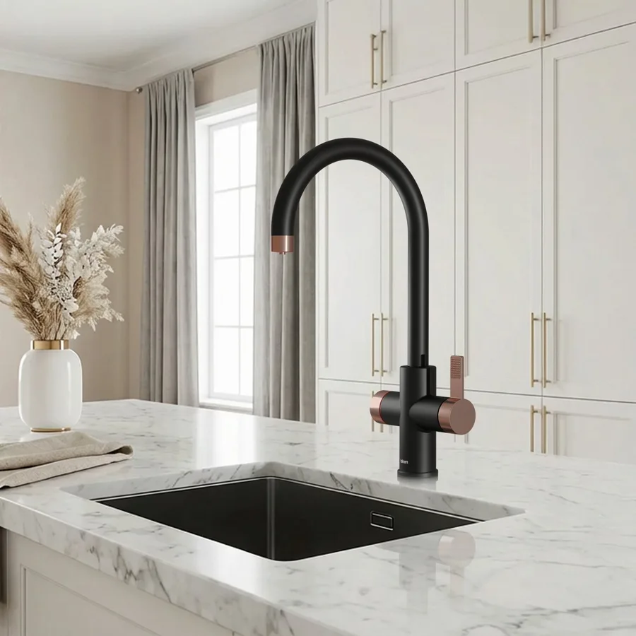 Fohen Fervente Touch 4-in-1 in Matt Black with Rose Gold Accents