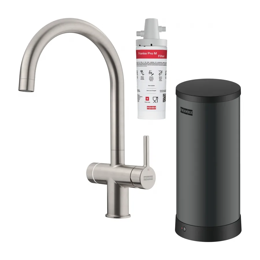 Franke Maris Water Hub 3-in-1 Electronic (7 litre) in Decor Steel