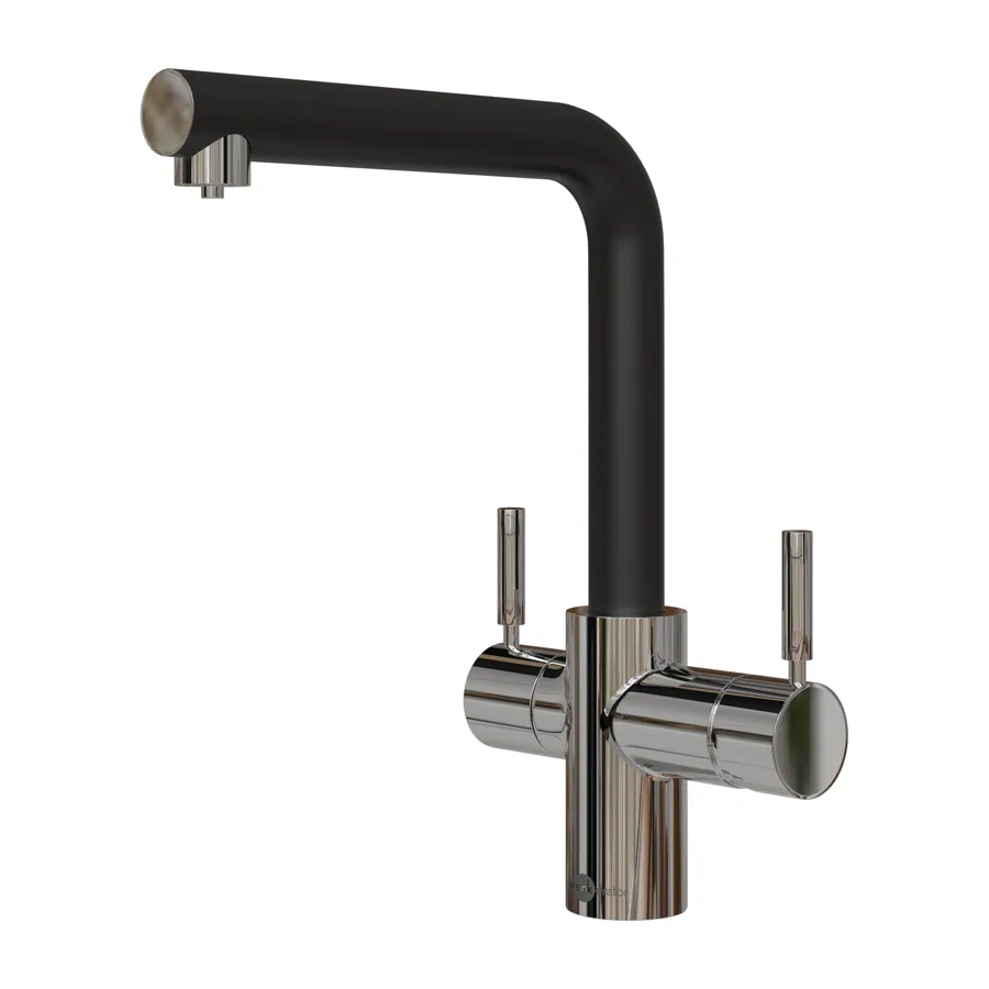 InSinkErator 3N1 L Shape in Chrome with Jet Black Spout