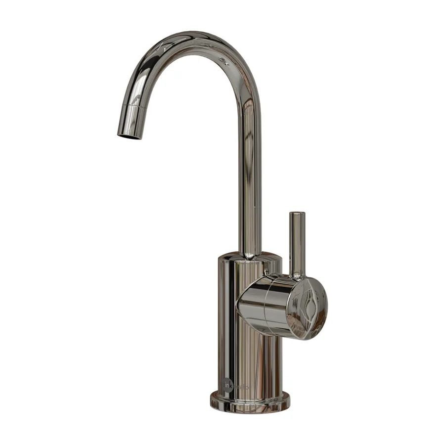InSinkErator Moderno J-shape Steaming Hot Side Tap in Polished Nickel