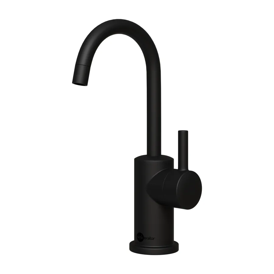 InSinkErator Moderno J-shape Steaming Hot Side Tap in Velvet Black