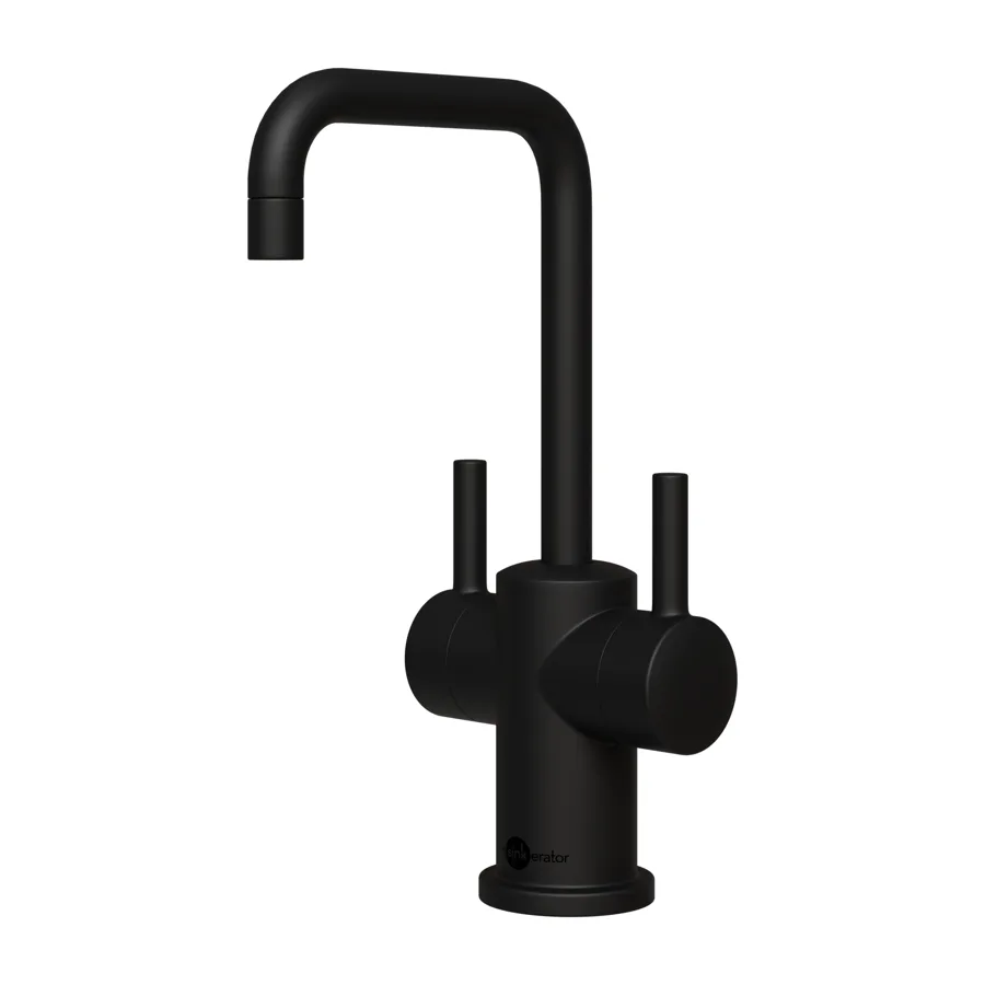 InSinkErator Moderno U-shape Ambient and Steaming Hot Side Tap in Velvet Black